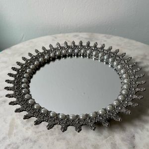 Pier 1 Imports Ornate Round Vanity Tray Mirror